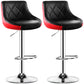 Indoor Rotating Lifting Barstool Nordic Leather Cushion Bar Stool Black-Red Set of 2 Clearhalo 'Bar Furniture' 'Bar Stools' 'bar_stools' 'furniture_bar_stools' 'Kitchen & Dining Furniture' 'kitchen&dining_furn' 'kitchen' 'kitchen_furn' Furniture' 4182138