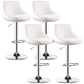Indoor Rotating Lifting Barstool Nordic Leather Cushion Bar Stool White Set of 4 Clearhalo 'Bar Furniture' 'Bar Stools' 'bar_stools' 'furniture_bar_stools' 'Kitchen & Dining Furniture' 'kitchen&dining_furn' 'kitchen' 'kitchen_furn' Furniture' 4182146