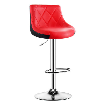 Indoor Rotating Lifting Barstool Nordic Leather Cushion Bar Stool Red 1 Piece Clearhalo 'Bar Furniture' 'Bar Stools' 'bar_stools' 'furniture_bar_stools' 'Kitchen & Dining Furniture' 'kitchen&dining_furn' 'kitchen' 'kitchen_furn' Furniture' 4182147