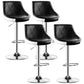 Indoor Rotating Lifting Barstool Nordic Leather Cushion Bar Stool Black-White Set of 4 Clearhalo 'Bar Furniture' 'Bar Stools' 'bar_stools' 'furniture_bar_stools' 'Kitchen & Dining Furniture' 'kitchen&dining_furn' 'kitchen' 'kitchen_furn' Furniture' 4182161