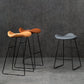Black Iron Backless Quilted Barstool Industrial Indoor Tall Stool with Leather Seat Clearhalo 'Bar Furniture' 'Bar Stools' 'bar_stools' 'furniture_bar_stools' 'Kitchen & Dining Furniture' 'kitchen&dining_furn' 'kitchen' 'kitchen_furn' Furniture' 4182163