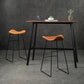 Black Iron Backless Quilted Barstool Industrial Indoor Tall Stool with Leather Seat Clearhalo 'Bar Furniture' 'Bar Stools' 'bar_stools' 'furniture_bar_stools' 'Kitchen & Dining Furniture' 'kitchen&dining_furn' 'kitchen' 'kitchen_furn' Furniture' 4182170