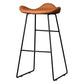 Black Iron Backless Quilted Barstool Industrial Indoor Tall Stool with Leather Seat Clearhalo 'Bar Furniture' 'Bar Stools' 'bar_stools' 'furniture_bar_stools' 'Kitchen & Dining Furniture' 'kitchen&dining_furn' 'kitchen' 'kitchen_furn' Furniture' 4182171