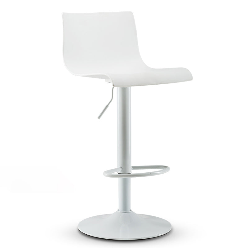 Modern Plastic Seats Barstool Rotating Lifting Metal Bar Stool for Indoor White 1 Piece Clearhalo 'Bar Furniture' 'Bar Stools' 'bar_stools' 'furniture_bar_stools' 'Kitchen & Dining Furniture' 'kitchen&dining_furn' 'kitchen' 'kitchen_furn' Furniture' 4182194