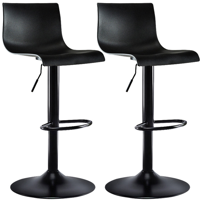 Modern Plastic Seats Barstool Rotating Lifting Metal Bar Stool for Indoor Black Set of 2 Clearhalo 'Bar Furniture' 'Bar Stools' 'bar_stools' 'furniture_bar_stools' 'Kitchen & Dining Furniture' 'kitchen&dining_furn' 'kitchen' 'kitchen_furn' Furniture' 4182207