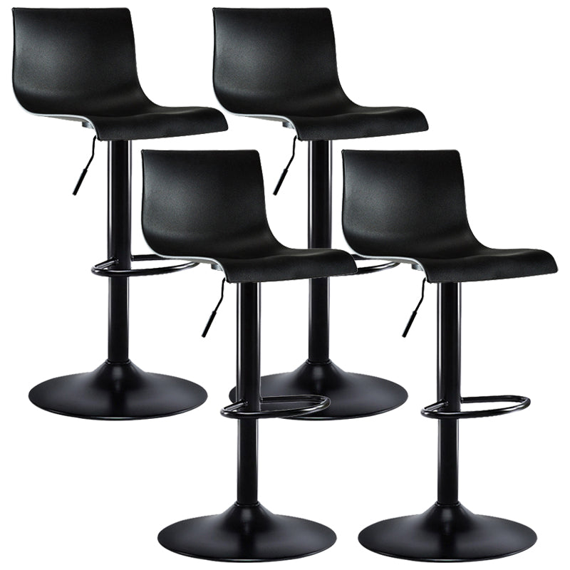 Modern Plastic Seats Barstool Rotating Lifting Metal Bar Stool for Indoor Black Set of 4 Clearhalo 'Bar Furniture' 'Bar Stools' 'bar_stools' 'furniture_bar_stools' 'Kitchen & Dining Furniture' 'kitchen&dining_furn' 'kitchen' 'kitchen_furn' Furniture' 4182209