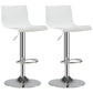 Modern Plastic Seats Barstool Rotating Lifting Metal Bar Stool for Indoor White-Silver Set of 2 Clearhalo 'Bar Furniture' 'Bar Stools' 'bar_stools' 'furniture_bar_stools' 'Kitchen & Dining Furniture' 'kitchen&dining_furn' 'kitchen' 'kitchen_furn' Furniture' 4182211