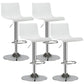 Modern Plastic Seats Barstool Rotating Lifting Metal Bar Stool for Indoor White-Silver Set of 4 Clearhalo 'Bar Furniture' 'Bar Stools' 'bar_stools' 'furniture_bar_stools' 'Kitchen & Dining Furniture' 'kitchen&dining_furn' 'kitchen' 'kitchen_furn' Furniture' 4182212