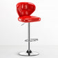 Nordic Style Leather Upholstered Barstool Adjustable Height Swivel Bar Stool Red 1 Piece Clearhalo 'Bar Furniture' 'Bar Stools' 'bar_stools' 'furniture_bar_stools' 'Kitchen & Dining Furniture' 'kitchen&dining_furn' 'kitchen' 'kitchen_furn' Furniture' 4182238