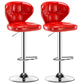 Nordic Style Leather Upholstered Barstool Adjustable Height Swivel Bar Stool Red Set of 2 Clearhalo 'Bar Furniture' 'Bar Stools' 'bar_stools' 'furniture_bar_stools' 'Kitchen & Dining Furniture' 'kitchen&dining_furn' 'kitchen' 'kitchen_furn' Furniture' 4182239