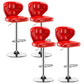 Nordic Style Leather Upholstered Barstool Adjustable Height Swivel Bar Stool Red Set of 4 Clearhalo 'Bar Furniture' 'Bar Stools' 'bar_stools' 'furniture_bar_stools' 'Kitchen & Dining Furniture' 'kitchen&dining_furn' 'kitchen' 'kitchen_furn' Furniture' 4182240