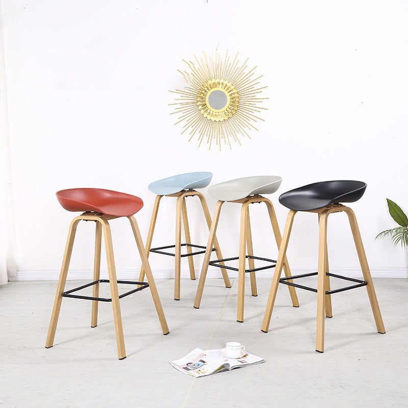 Contemporary Simple Counter Stools 29 Inch Indoor Bar Stool with Metal Leg Clearhalo 'Bar Furniture' 'Bar Stools' 'bar_stools' 'furniture_bar_stools' 'Kitchen & Dining Furniture' 'kitchen&dining_furn' 'kitchen' 'kitchen_furn' Furniture' 4182245