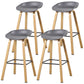 Contemporary Simple Counter Stools 29 Inch Indoor Bar Stool with Metal Leg Dark Gray Set of 4 Clearhalo 'Bar Furniture' 'Bar Stools' 'bar_stools' 'furniture_bar_stools' 'Kitchen & Dining Furniture' 'kitchen&dining_furn' 'kitchen' 'kitchen_furn' Furniture' 4182261