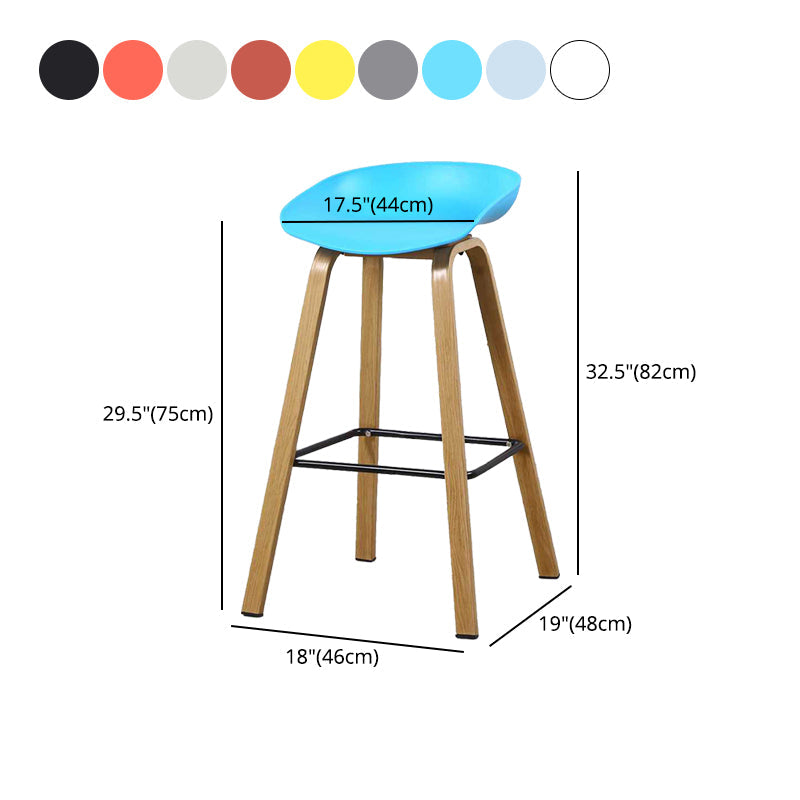 Contemporary Simple Counter Stools 29 Inch Indoor Bar Stool with Metal Leg Clearhalo 'Bar Furniture' 'Bar Stools' 'bar_stools' 'furniture_bar_stools' 'Kitchen & Dining Furniture' 'kitchen&dining_furn' 'kitchen' 'kitchen_furn' Furniture' 4182262