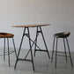 Industrial Leather Distressed Quilted Barstool Indoor Tall Stool with Bucket Seat Clearhalo 'Bar Furniture' 'Bar Stools' 'bar_stools' 'furniture_bar_stools' 'Kitchen & Dining Furniture' 'kitchen&dining_furn' 'kitchen' 'kitchen_furn' Furniture' 4182263