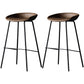 Industrial Leather Distressed Quilted Barstool Indoor Tall Stool with Bucket Seat Coffee Set of 2 Clearhalo 'Bar Furniture' 'Bar Stools' 'bar_stools' 'furniture_bar_stools' 'Kitchen & Dining Furniture' 'kitchen&dining_furn' 'kitchen' 'kitchen_furn' Furniture' 4182266