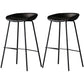 Industrial Leather Distressed Quilted Barstool Indoor Tall Stool with Bucket Seat Black Set of 2 Clearhalo 'Bar Furniture' 'Bar Stools' 'bar_stools' 'furniture_bar_stools' 'Kitchen & Dining Furniture' 'kitchen&dining_furn' 'kitchen' 'kitchen_furn' Furniture' 4182272