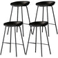 Industrial Leather Distressed Quilted Barstool Indoor Tall Stool with Bucket Seat Black Set of 4 Clearhalo 'Bar Furniture' 'Bar Stools' 'bar_stools' 'furniture_bar_stools' 'Kitchen & Dining Furniture' 'kitchen&dining_furn' 'kitchen' 'kitchen_furn' Furniture' 4182273
