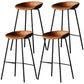 Industrial Leather Distressed Quilted Barstool Indoor Tall Stool with Bucket Seat Yellow-Brown Set of 4 Clearhalo 'Bar Furniture' 'Bar Stools' 'bar_stools' 'furniture_bar_stools' 'Kitchen & Dining Furniture' 'kitchen&dining_furn' 'kitchen' 'kitchen_furn' Furniture' 4182279
