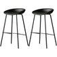 Industrial Leather Distressed Quilted Barstool Indoor Tall Stool with Bucket Seat Blackish Green Set of 2 Clearhalo 'Bar Furniture' 'Bar Stools' 'bar_stools' 'furniture_bar_stools' 'Kitchen & Dining Furniture' 'kitchen&dining_furn' 'kitchen' 'kitchen_furn' Furniture' 4182283