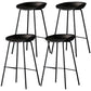 Industrial Leather Distressed Quilted Barstool Indoor Tall Stool with Bucket Seat Textured Black Set of 4 Clearhalo 'Bar Furniture' 'Bar Stools' 'bar_stools' 'furniture_bar_stools' 'Kitchen & Dining Furniture' 'kitchen&dining_furn' 'kitchen' 'kitchen_furn' Furniture' 4182289