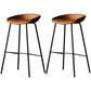 Industrial Leather Distressed Quilted Barstool Indoor Tall Stool with Bucket Seat Brown Set of 2 Clearhalo 'Bar Furniture' 'Bar Stools' 'bar_stools' 'furniture_bar_stools' 'Kitchen & Dining Furniture' 'kitchen&dining_furn' 'kitchen' 'kitchen_furn' Furniture' 4182291