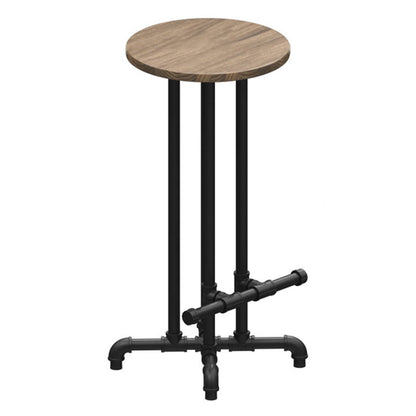 Wood Iron Bar Stool Industrial Style Backless 28.74" H Counter Stool with Round Seat 1 Piece Clearhalo 'Bar Furniture' 'Bar Stools' 'bar_stools' 'furniture_bar_stools' 'Kitchen & Dining Furniture' 'kitchen&dining_furn' 'kitchen' 'kitchen_furn' Furniture' 4182308