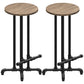 Wood Iron Bar Stool Industrial Style Backless 28.74" H Counter Stool with Round Seat Set of 2 Clearhalo 'Bar Furniture' 'Bar Stools' 'bar_stools' 'furniture_bar_stools' 'Kitchen & Dining Furniture' 'kitchen&dining_furn' 'kitchen' 'kitchen_furn' Furniture' 4182309
