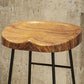 Black Iron Bar Stool Industrial Style Wood Backless Counter Stool with Saddle Seat Clearhalo 'Bar Furniture' 'Bar Stools' 'bar_stools' 'furniture_bar_stools' 'Kitchen & Dining Furniture' 'kitchen&dining_furn' 'kitchen' 'kitchen_furn' Furniture' 4182324