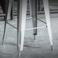 Silver Iron Bar Stool Industrial Style Low Back Counter Stool with Square Seat Clearhalo 'Bar Furniture' 'Bar Stools' 'bar_stools' 'furniture_bar_stools' 'Kitchen & Dining Furniture' 'kitchen&dining_furn' 'kitchen' 'kitchen_furn' Furniture' 4182337