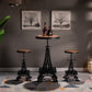 Industrial Black Iron Counter Stools Backless Indoor Bar Stool with Round Seat Clearhalo 'Bar Furniture' 'Bar Stools' 'bar_stools' 'furniture_bar_stools' 'Kitchen & Dining Furniture' 'kitchen&dining_furn' 'kitchen' 'kitchen_furn' Furniture' 4182343