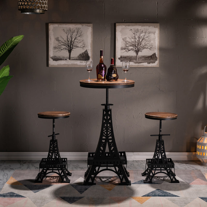 Industrial Black Iron Counter Stools Backless Indoor Bar Stool with Round Seat Clearhalo 'Bar Furniture' 'Bar Stools' 'bar_stools' 'furniture_bar_stools' 'Kitchen & Dining Furniture' 'kitchen&dining_furn' 'kitchen' 'kitchen_furn' Furniture' 4182343