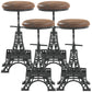 Industrial Black Iron Counter Stools Backless Indoor Bar Stool with Round Seat Leather Set of 4 Clearhalo 'Bar Furniture' 'Bar Stools' 'bar_stools' 'furniture_bar_stools' 'Kitchen & Dining Furniture' 'kitchen&dining_furn' 'kitchen' 'kitchen_furn' Furniture' 4182344