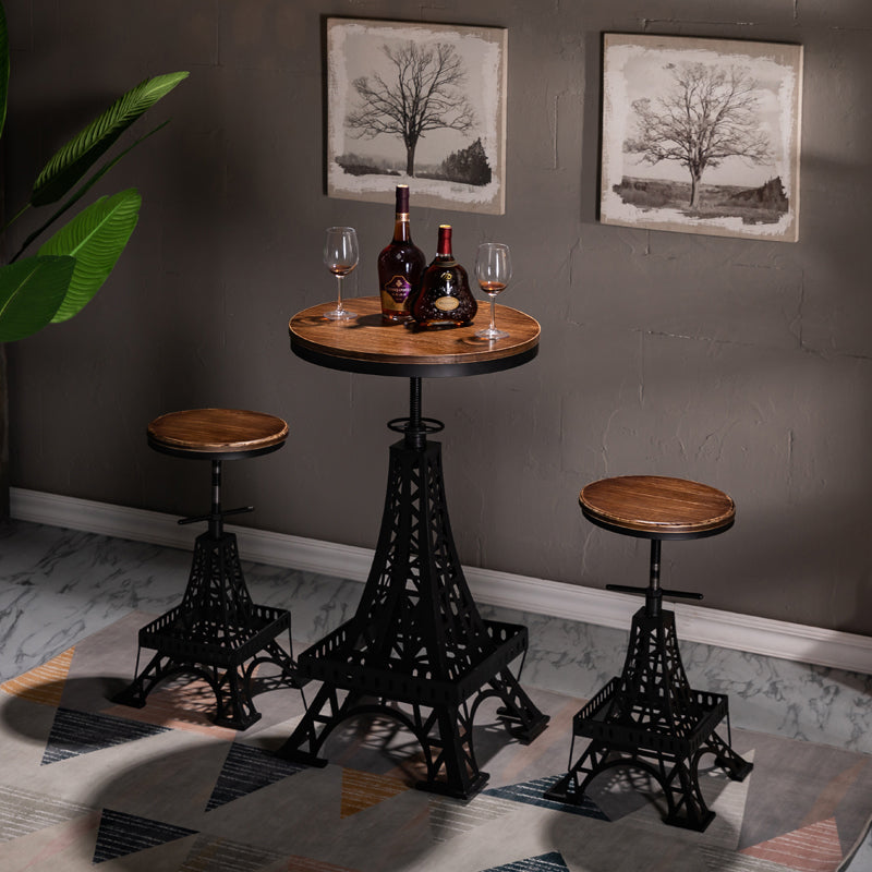 Industrial Black Iron Counter Stools Backless Indoor Bar Stool with Round Seat Clearhalo 'Bar Furniture' 'Bar Stools' 'bar_stools' 'furniture_bar_stools' 'Kitchen & Dining Furniture' 'kitchen&dining_furn' 'kitchen' 'kitchen_furn' Furniture' 4182347