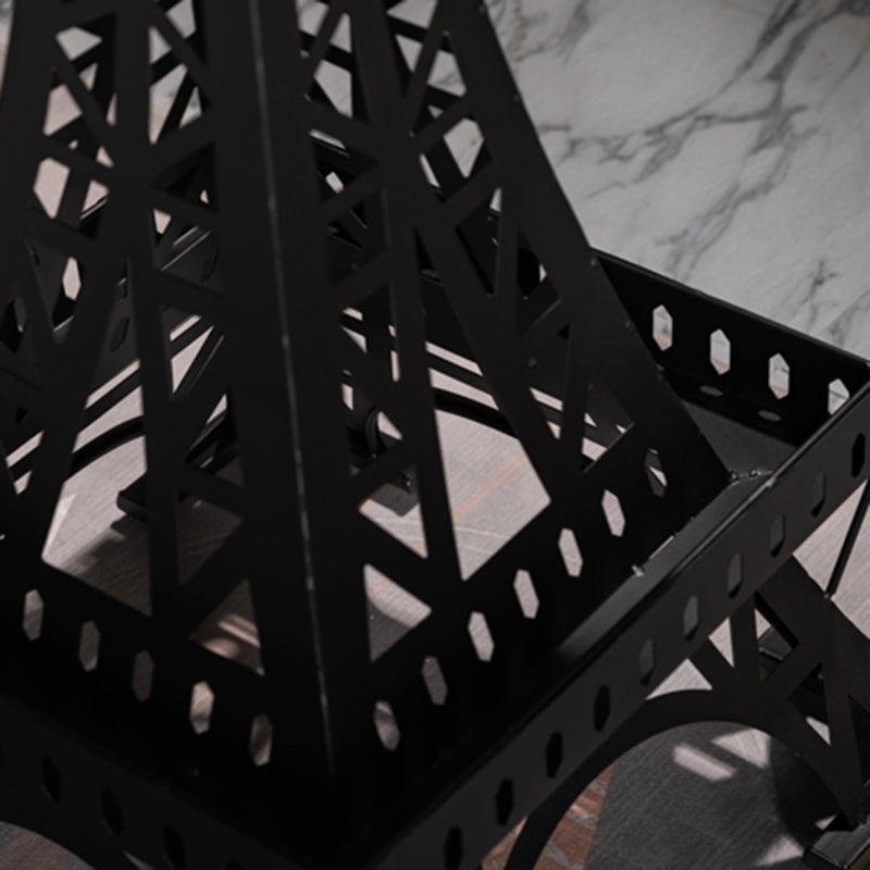 Industrial Black Iron Counter Stools Backless Indoor Bar Stool with Round Seat Clearhalo 'Bar Furniture' 'Bar Stools' 'bar_stools' 'furniture_bar_stools' 'Kitchen & Dining Furniture' 'kitchen&dining_furn' 'kitchen' 'kitchen_furn' Furniture' 4182351