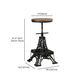 Industrial Black Iron Counter Stools Backless Indoor Bar Stool with Round Seat Clearhalo 'Bar Furniture' 'Bar Stools' 'bar_stools' 'furniture_bar_stools' 'Kitchen & Dining Furniture' 'kitchen&dining_furn' 'kitchen' 'kitchen_furn' Furniture' 4182353