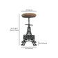 Industrial Black Iron Counter Stools Backless Indoor Bar Stool with Round Seat Clearhalo 'Bar Furniture' 'Bar Stools' 'bar_stools' 'furniture_bar_stools' 'Kitchen & Dining Furniture' 'kitchen&dining_furn' 'kitchen' 'kitchen_furn' Furniture' 4182354