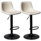 Rotatable and Liftable Counter Stool Industrial Leather Cushion Bar Stool White Black Set of 2 Clearhalo 'Bar Furniture' 'Bar Stools' 'bar_stools' 'furniture_bar_stools' 'Kitchen & Dining Furniture' 'kitchen&dining_furn' 'kitchen' 'kitchen_furn' Furniture' 4182375