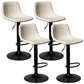 Rotatable and Liftable Counter Stool Industrial Leather Cushion Bar Stool White Black Set of 4 Clearhalo 'Bar Furniture' 'Bar Stools' 'bar_stools' 'furniture_bar_stools' 'Kitchen & Dining Furniture' 'kitchen&dining_furn' 'kitchen' 'kitchen_furn' Furniture' 4182376