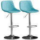 Rotatable and Liftable Counter Stool Industrial Leather Cushion Bar Stool Blue Silver Set of 2 Clearhalo 'Bar Furniture' 'Bar Stools' 'bar_stools' 'furniture_bar_stools' 'Kitchen & Dining Furniture' 'kitchen&dining_furn' 'kitchen' 'kitchen_furn' Furniture' 4182384