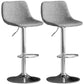 Rotatable and Liftable Counter Stool Industrial Leather Cushion Bar Stool Grey Silver Set of 2 Clearhalo 'Bar Furniture' 'Bar Stools' 'bar_stools' 'furniture_bar_stools' 'Kitchen & Dining Furniture' 'kitchen&dining_furn' 'kitchen' 'kitchen_furn' Furniture' 4182387