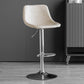Rotatable and Liftable Counter Stool Industrial Leather Cushion Bar Stool White Silver 1 Piece Clearhalo 'Bar Furniture' 'Bar Stools' 'bar_stools' 'furniture_bar_stools' 'Kitchen & Dining Furniture' 'kitchen&dining_furn' 'kitchen' 'kitchen_furn' Furniture' 4182389