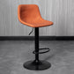 Rotatable and Liftable Counter Stool Industrial Leather Cushion Bar Stool Orange Black 1 Piece Clearhalo 'Bar Furniture' 'Bar Stools' 'bar_stools' 'furniture_bar_stools' 'Kitchen & Dining Furniture' 'kitchen&dining_furn' 'kitchen' 'kitchen_furn' Furniture' 4182392