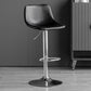 Rotatable and Liftable Counter Stool Industrial Leather Cushion Bar Stool Black Silver 1 Piece Clearhalo 'Bar Furniture' 'Bar Stools' 'bar_stools' 'furniture_bar_stools' 'Kitchen & Dining Furniture' 'kitchen&dining_furn' 'kitchen' 'kitchen_furn' Furniture' 4182398