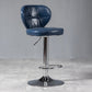 Industrial Style Leather Upholstered Barstool Adjustable Height Swivel Bar Stool Blue Silver 1 Piece Clearhalo 'Bar Furniture' 'Bar Stools' 'bar_stools' 'furniture_bar_stools' 'Kitchen & Dining Furniture' 'kitchen&dining_furn' 'kitchen' 'kitchen_furn' Furniture' 4182408