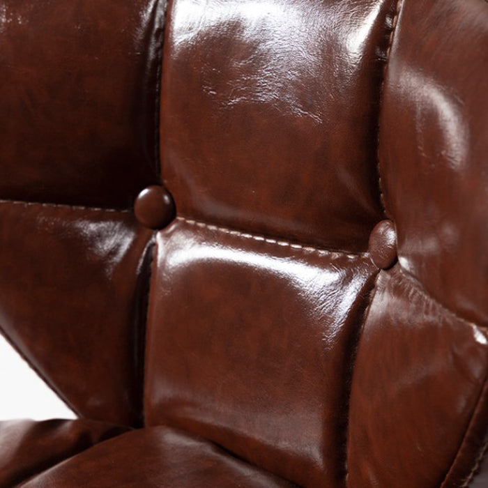 Industrial Style Leather Upholstered Barstool Adjustable Height Swivel Bar Stool Clearhalo 'Bar Furniture' 'Bar Stools' 'bar_stools' 'furniture_bar_stools' 'Kitchen & Dining Furniture' 'kitchen&dining_furn' 'kitchen' 'kitchen_furn' Furniture' 4182409