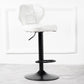 Industrial Style Leather Upholstered Barstool Adjustable Height Swivel Bar Stool White Black 1 Piece Clearhalo 'Bar Furniture' 'Bar Stools' 'bar_stools' 'furniture_bar_stools' 'Kitchen & Dining Furniture' 'kitchen&dining_furn' 'kitchen' 'kitchen_furn' Furniture' 4182415