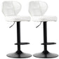 Industrial Style Leather Upholstered Barstool Adjustable Height Swivel Bar Stool White Black Set of 2 Clearhalo 'Bar Furniture' 'Bar Stools' 'bar_stools' 'furniture_bar_stools' 'Kitchen & Dining Furniture' 'kitchen&dining_furn' 'kitchen' 'kitchen_furn' Furniture' 4182417