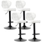 Industrial Style Leather Upholstered Barstool Adjustable Height Swivel Bar Stool White Black Set of 4 Clearhalo 'Bar Furniture' 'Bar Stools' 'bar_stools' 'furniture_bar_stools' 'Kitchen & Dining Furniture' 'kitchen&dining_furn' 'kitchen' 'kitchen_furn' Furniture' 4182418