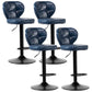 Industrial Style Leather Upholstered Barstool Adjustable Height Swivel Bar Stool Blue Black Set of 4 Clearhalo 'Bar Furniture' 'Bar Stools' 'bar_stools' 'furniture_bar_stools' 'Kitchen & Dining Furniture' 'kitchen&dining_furn' 'kitchen' 'kitchen_furn' Furniture' 4182421